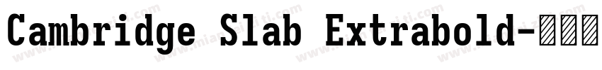 Cambridge Slab Extrabold字体转换